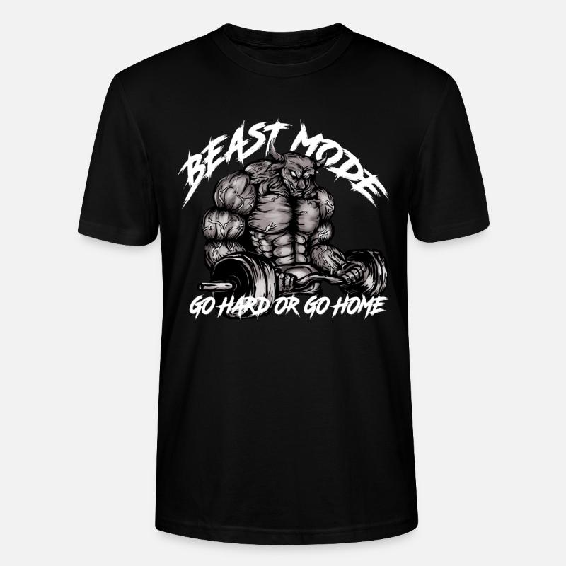 Gym Bull - Beast Mode - T-shirt bio CRAFTER Stanley Stella Unisexe - noir