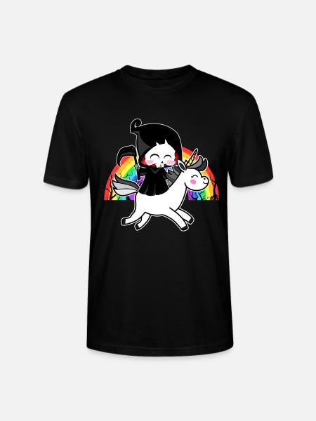 Death Is Magic - Unicorn Grim Reaper Rainbow - Maglietta unisex ecologica CRAFTER di Stanley/Stella - nero