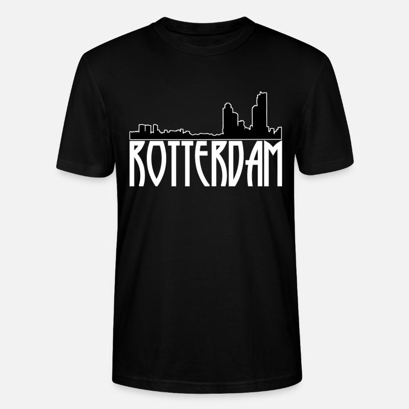 Rotterdam skyline - Stanley/Stella Unisex Bio-T-Shirt CRAFTER - Schwarz