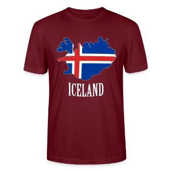 Iceland - Stanley/Stella Unisex Bio-T-Shirt CRAFTER - Burgunderrot - Vorne - Alina (178cm) & Michal (187cm)