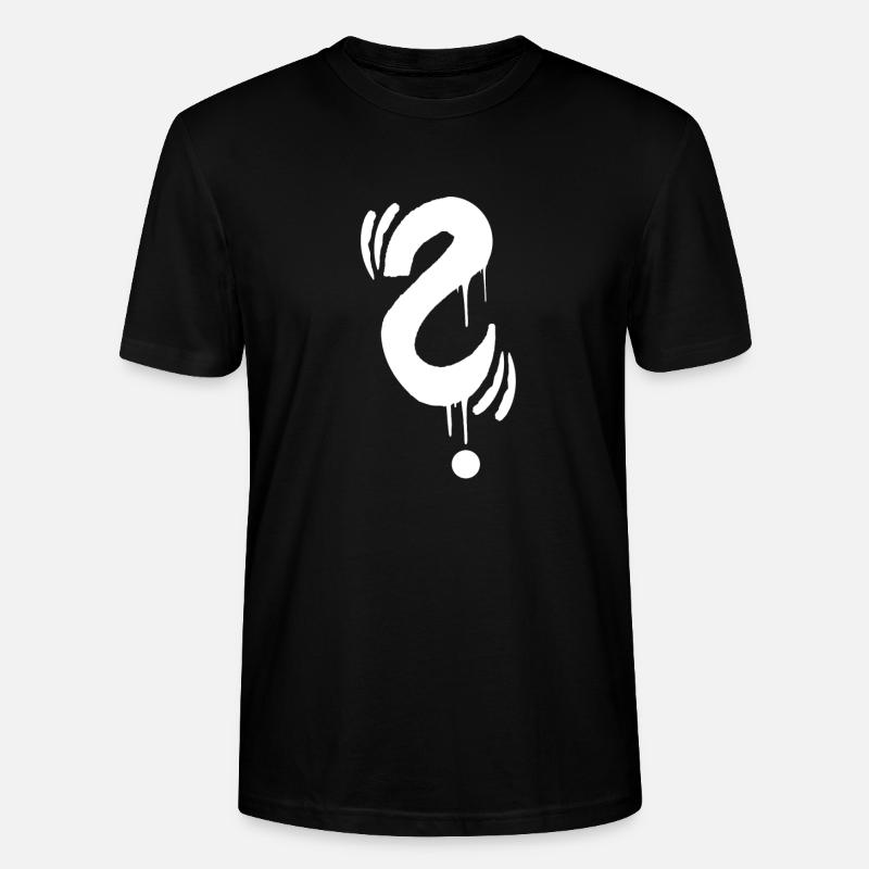 Point d'interrogation graffiti - T-shirt bio CRAFTER Stanley Stella Unisexe - noir