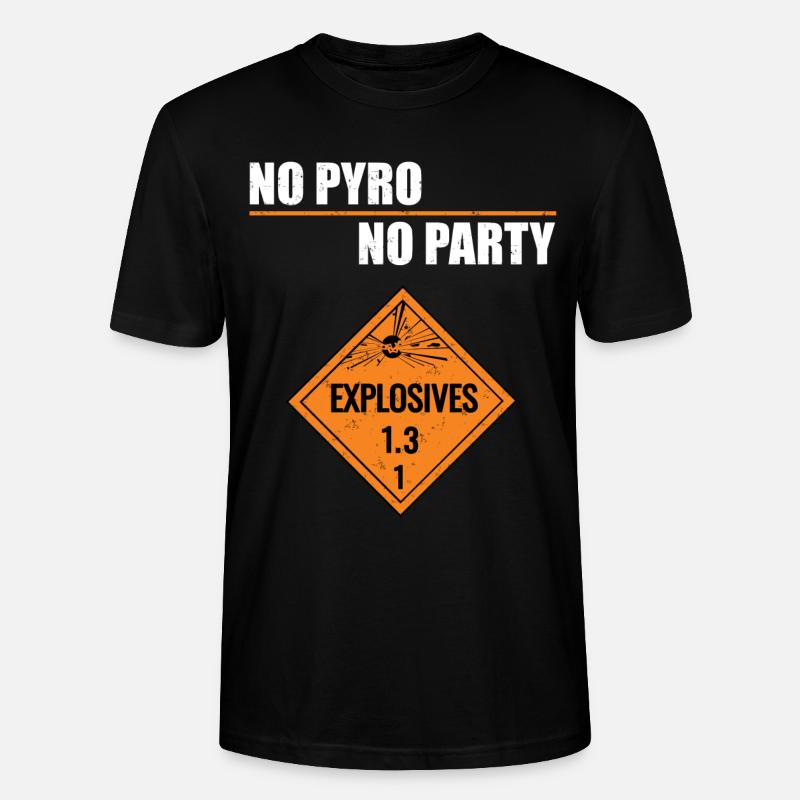 No Pyro No Party - Stanley/Stella Unisex Bio-T-Shirt CRAFTER - Schwarz
