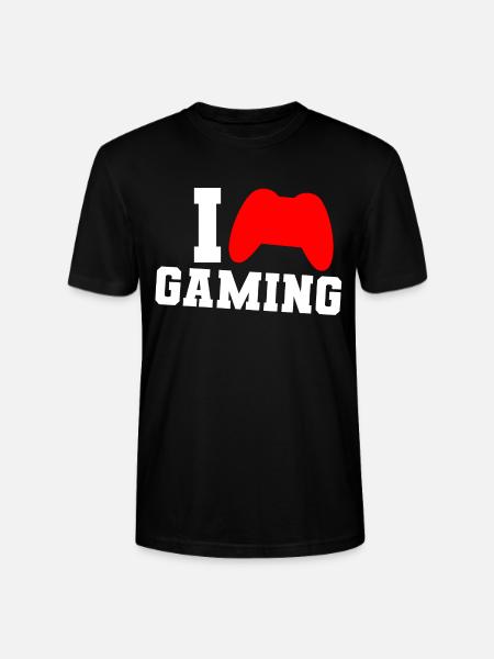 I LOVE GAMING - Stanley/Stella CRAFTER Unisex Organic T-Shirt - black