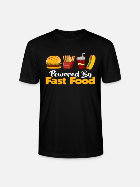 Powered by Fast Food - Stanley/Stella Unisex Bio-T-Shirt CRAFTER - Schwarz