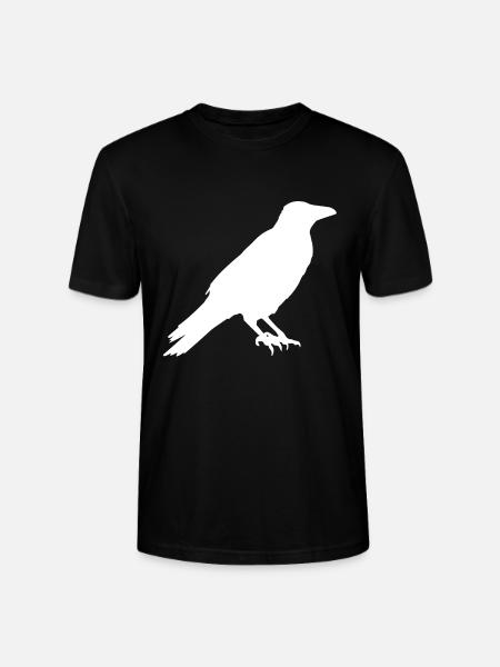 Crow - raven - bird silhouette - Stanley/Stella CRAFTER Unisex Organic T-Shirt - black
