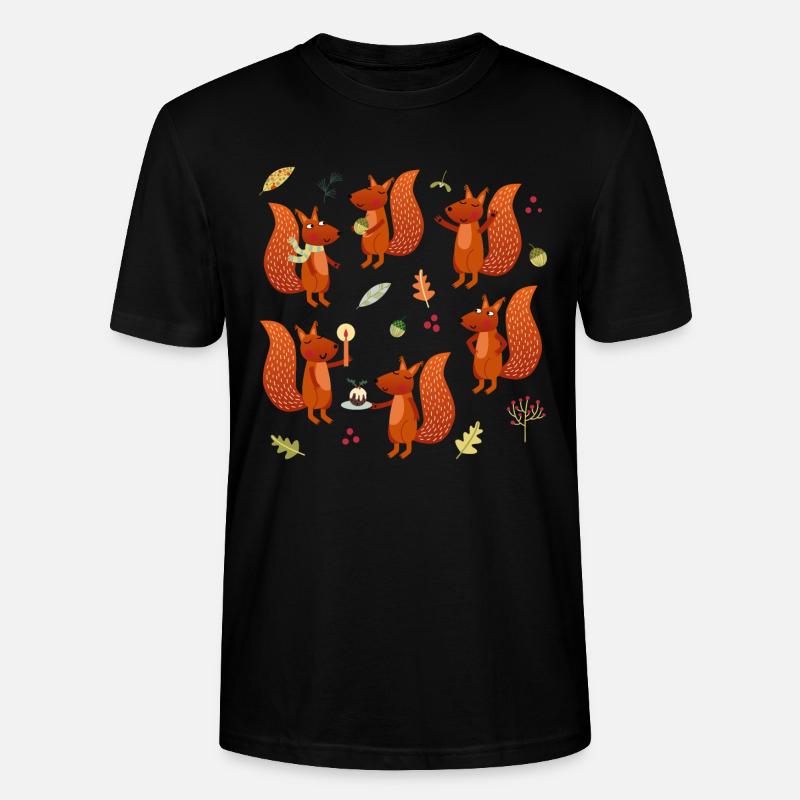 Eichhörnchen Party - Stanley/Stella Unisex Bio-T-Shirt CRAFTER - Schwarz
