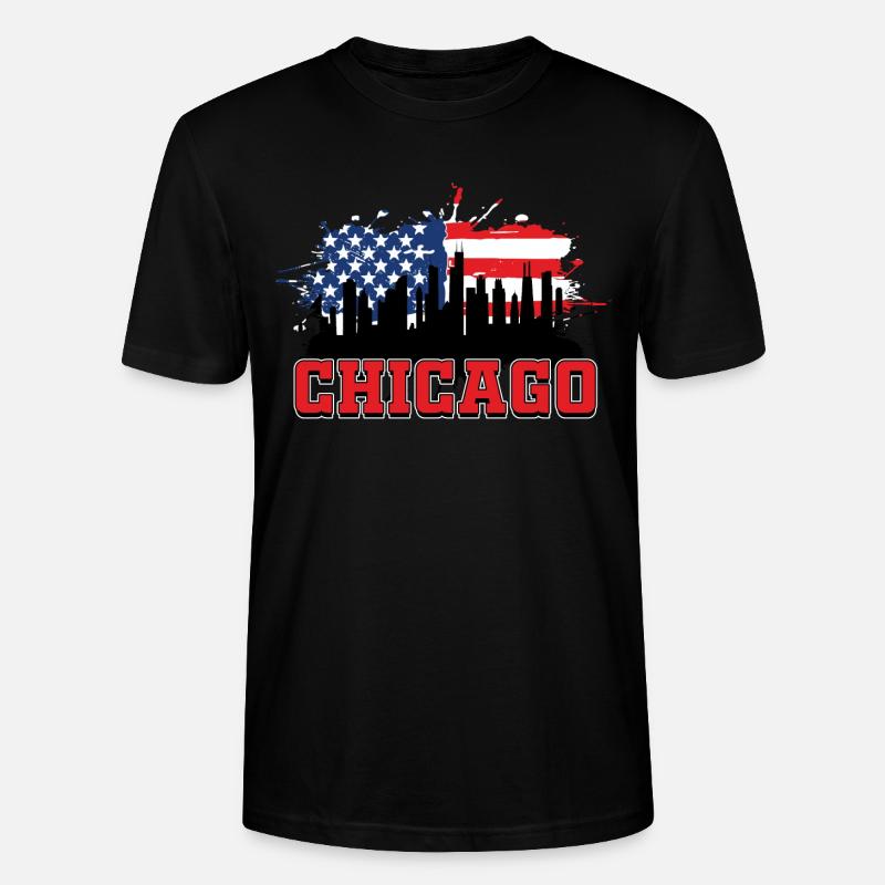 Chicago - Stanley/Stella Unisex Bio-T-Shirt CRAFTER - Schwarz