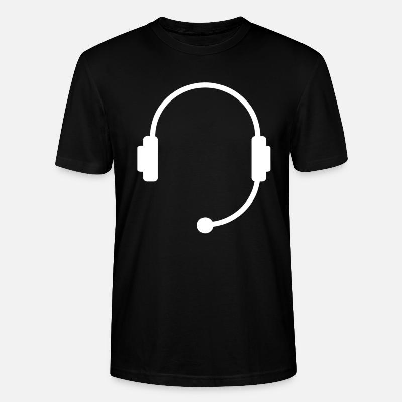 Kopfhörer Ohrhörer Headset Geschenk - Stanley/Stella Unisex Bio-T-Shirt CRAFTER - Schwarz