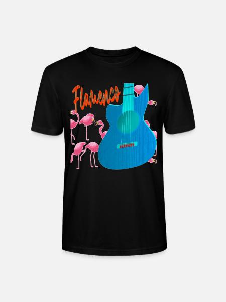 Flamenco guitar flamingos - Stanley/Stella CRAFTER Unisex Organic T-Shirt - black