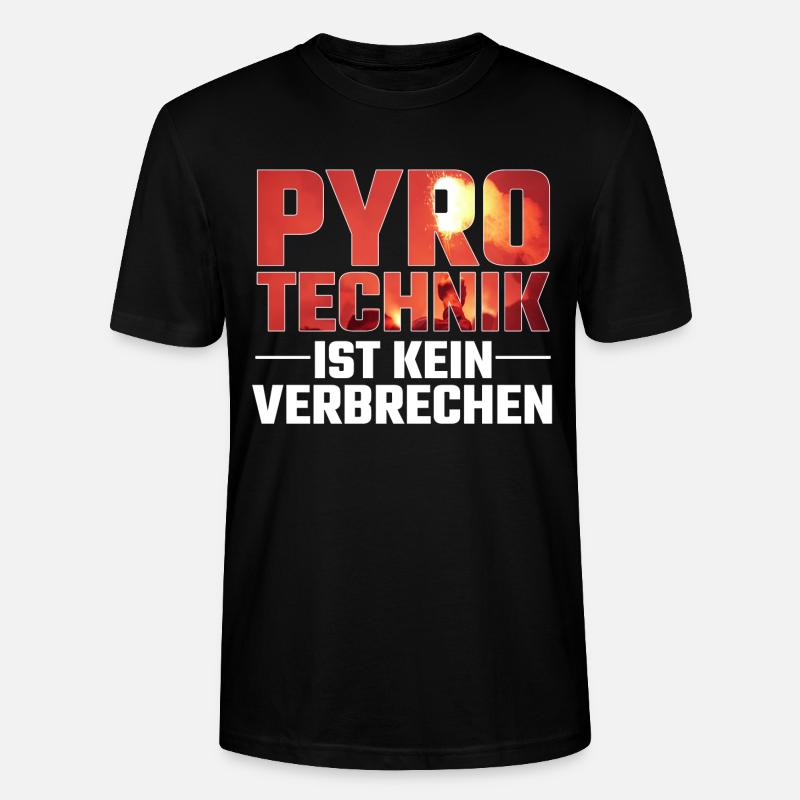 Pyrotechnik ist kein Verbrechen - Stanley/Stella Unisex Bio-T-Shirt CRAFTER - Schwarz