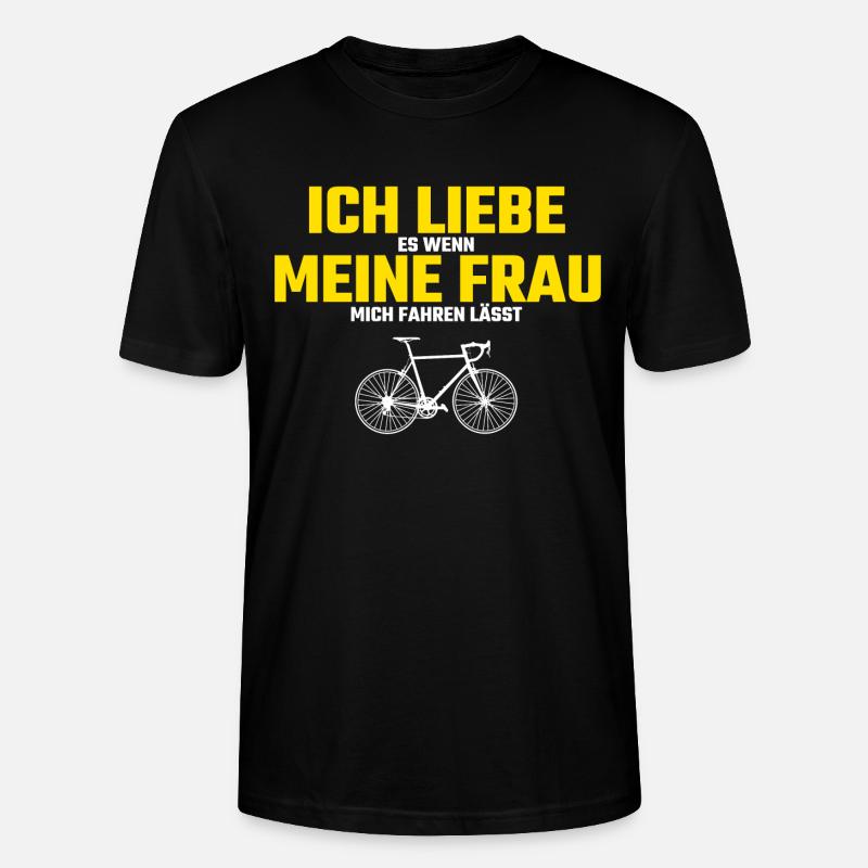 Fahrrad Lustiger Spruch - Stanley/Stella Unisex Bio-T-Shirt CRAFTER - Schwarz