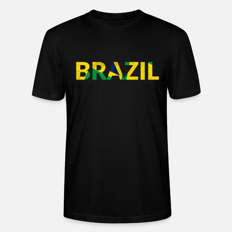 Brésil, Brésil, Brésiliens, drapeau, drapeaux - T-shirt bio CRAFTER Stanley Stella Unisexe - noir