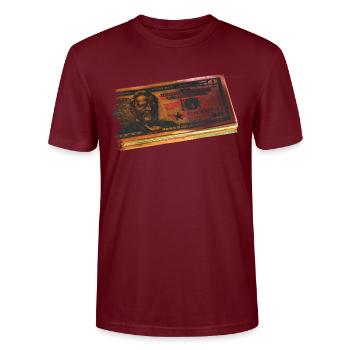 Dollars - T-shirt bio CRAFTER Stanley Stella Unisexe - bordeaux - Devant - Alina (178cm) & Michal (187cm)