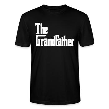 Opa Großvater The Grandfather Mafia Papa lustig - Stanley/Stella Unisex Bio-T-Shirt CRAFTER - Schwarz - Vorne - Alina (178cm) & Michal (187cm)
