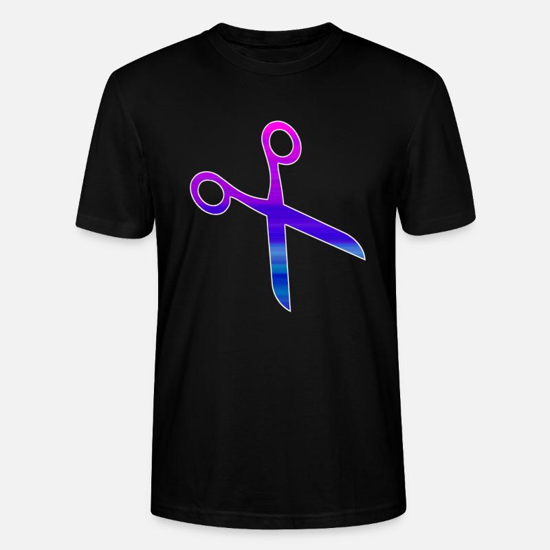 Ciseaux de coiffeur - T-shirt bio CRAFTER Stanley Stella Unisexe - noir