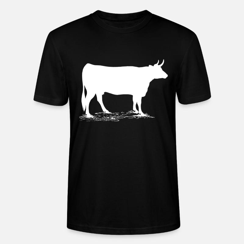 Kuh - Stanley/Stella Unisex Bio-T-Shirt CRAFTER - Schwarz