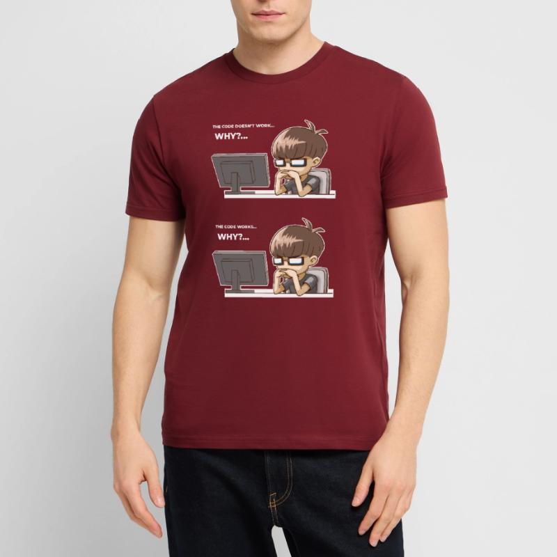 Funny programming code works why Stanley/Stella CRAFTER Unisex Organic T-Shirt