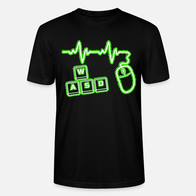 Computer-Herzschlag - Stanley/Stella Unisex Bio-T-Shirt CRAFTER - Schwarz