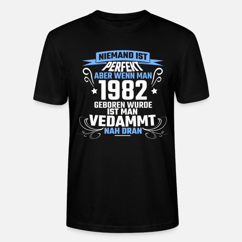 1982 - Stanley/Stella Unisex Bio-T-Shirt CRAFTER - Schwarz