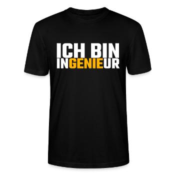 Ingenieur - Stanley/Stella Unisex Bio-T-Shirt CRAFTER - Schwarz - Vorne - Alina (178cm) & Michal (187cm)
