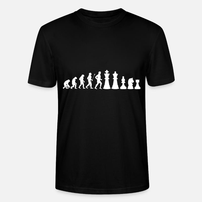 Evolution Schach - Stanley/Stella Unisex Bio-T-Shirt CRAFTER - Schwarz