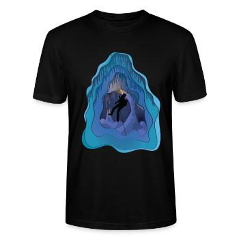 Caver - Spéléologie, Spéléologie, Spéléologie - T-shirt bio CRAFTER Stanley Stella Unisexe - noir - Devant - Alina (178cm) & Michal (187cm)