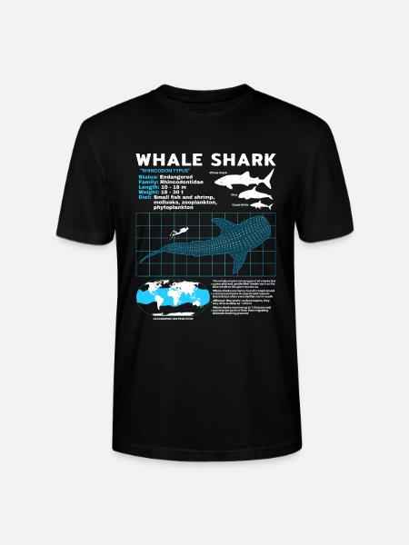 Whale Shark Datasheet - Stanley/Stella CRAFTER Unisex Organic T-Shirt - black