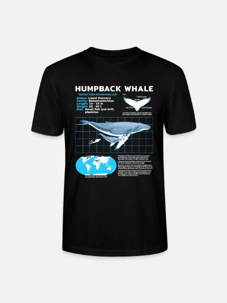 Humpback Whale Datasheet - Stanley/Stella CRAFTER Unisex Organic T-Shirt - black