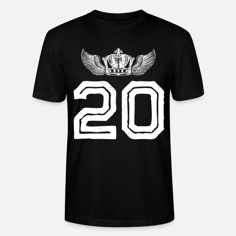 Couronne de 20 chiffres - T-shirt bio CRAFTER Stanley Stella Unisexe - noir