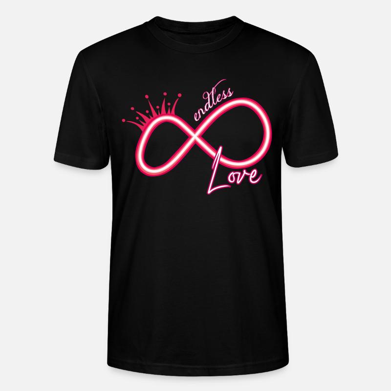 Unendlichkeitszeichen neon endless love - Stanley/Stella Unisex Bio-T-Shirt CRAFTER - Schwarz