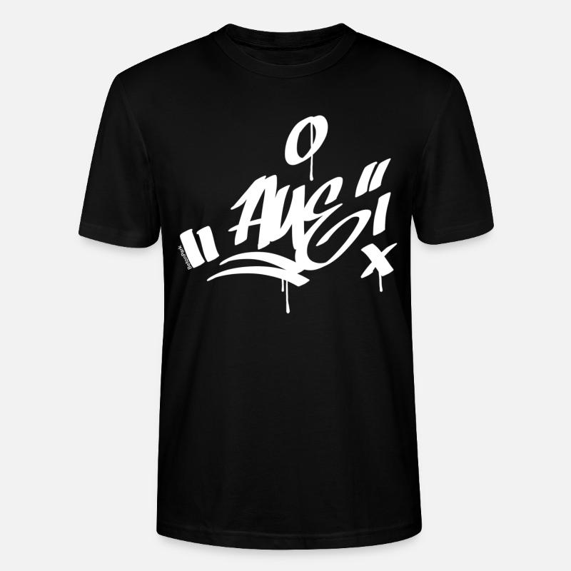 Aue T Shirt Graffiti - Stanley/Stella Unisex Bio-T-Shirt CRAFTER - Schwarz