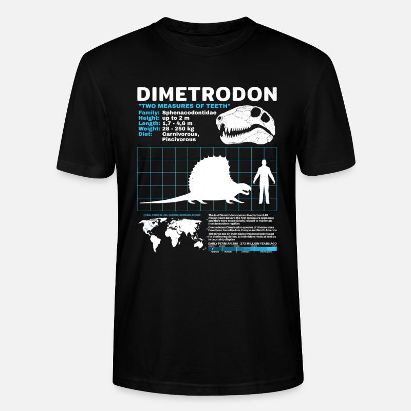 Dimetrodon Data Sheet - Stanley/Stella CRAFTER Unisex Organic T-Shirt - black