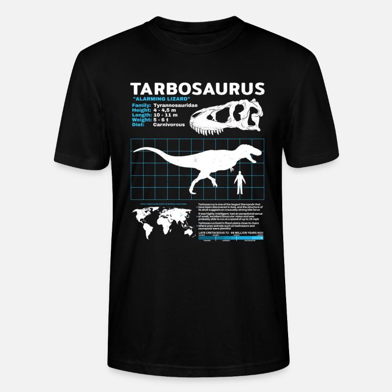 Tarbosaurus fact sheet - Stanley/Stella Unisex Bio-T-Shirt CRAFTER - Schwarz