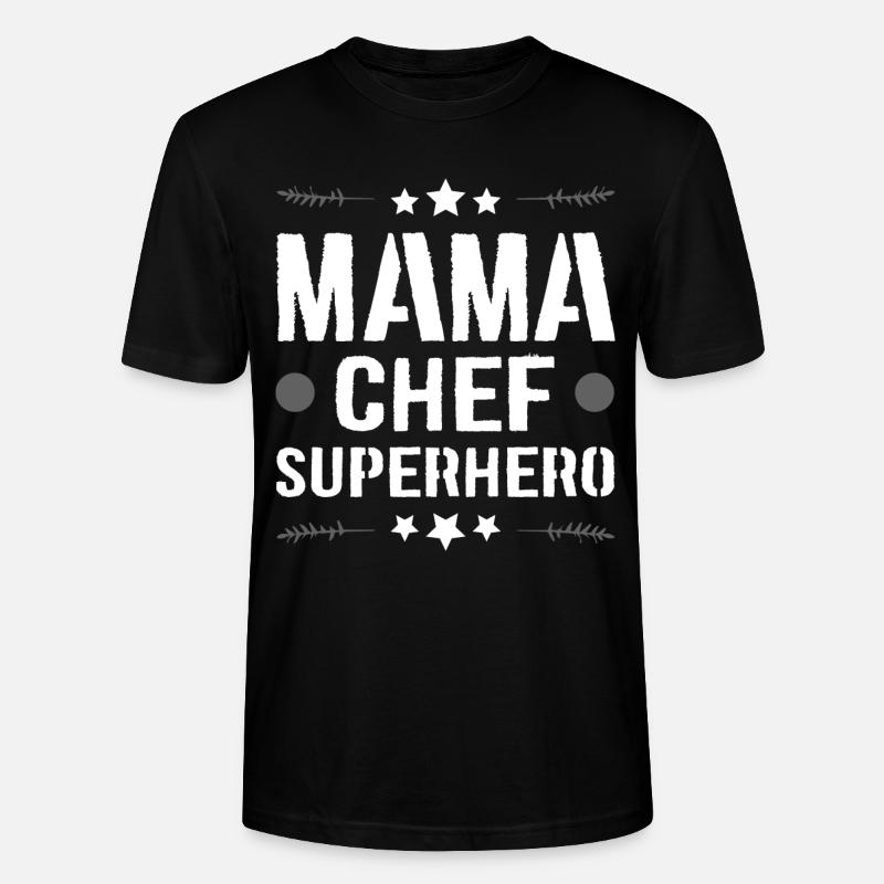 Mama Chef Superheld Mutter - Stanley/Stella Unisex Bio-T-Shirt CRAFTER - Schwarz