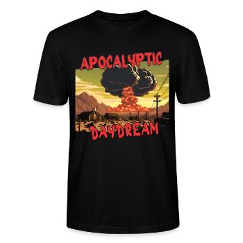 Apokalyptischer Tagtraum - Stanley/Stella Unisex Bio-T-Shirt CRAFTER - Schwarz - Vorne - Alina (178cm) & Michal (187cm)