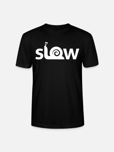 Slow - Langsam - Stanley/Stella CRAFTER Unisex Organic T-Shirt - black