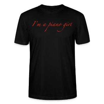 Pianiste - T-shirt bio CRAFTER Stanley Stella Unisexe - noir - Devant - Alina (178cm) & Michal (187cm)