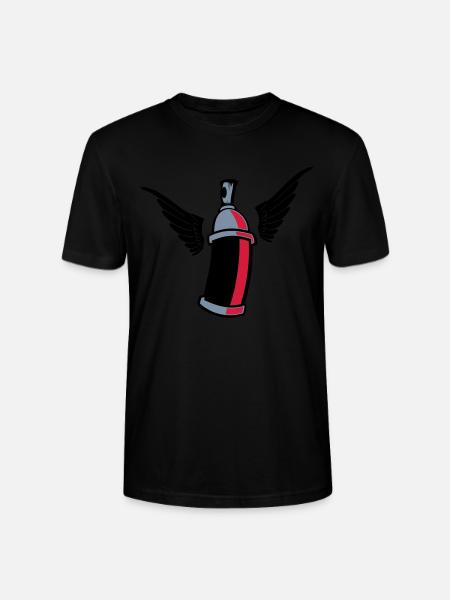 flying_graffiti_can_3c - T-shirt bio CRAFTER Stanley Stella Unisexe - noir
