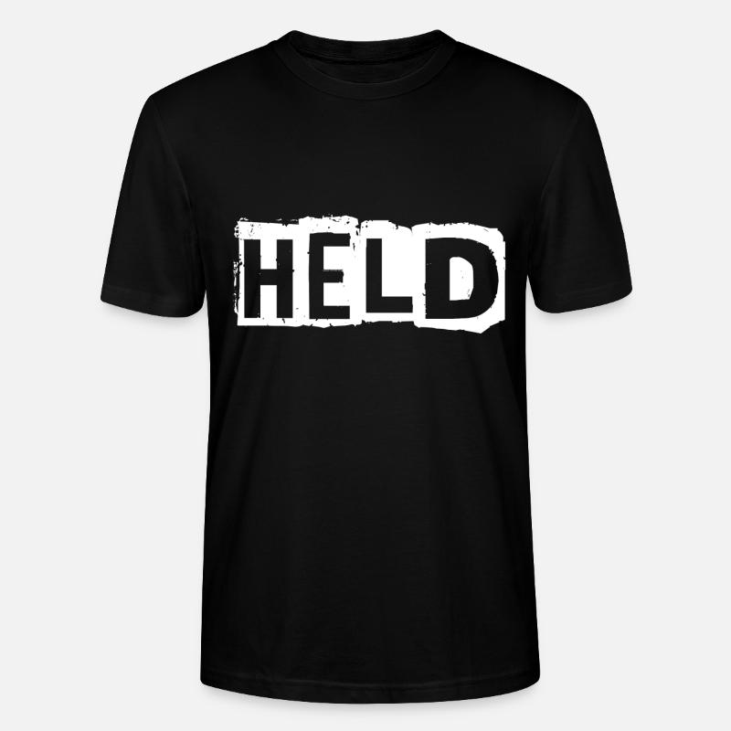Held Schriftzug Geschenk - Stanley/Stella Unisex Bio-T-Shirt CRAFTER - Schwarz