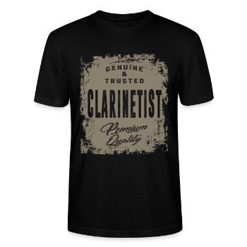 Echter Klarinettist - Stanley/Stella Unisex Bio-T-Shirt CRAFTER - Schwarz - Vorne - Alina (178cm) & Michal (187cm)