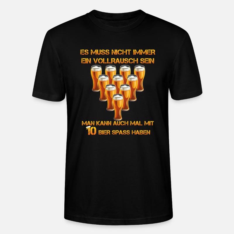 spass mit bier - Stanley/Stella Unisex Bio-T-Shirt CRAFTER - Schwarz