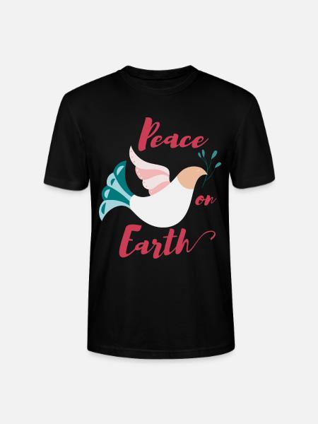 Christmas dove saying - Stanley/Stella CRAFTER Unisex Organic T-Shirt - black