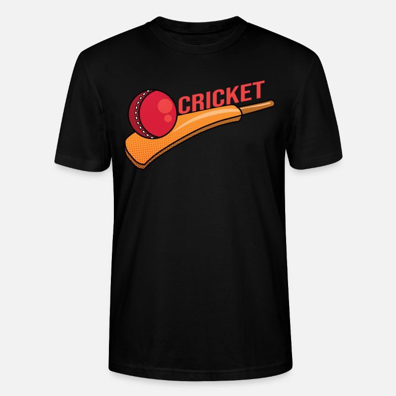Cricket Cricketschläger Kricket Cricketspiel - T-shirt bio CRAFTER Stanley Stella Unisexe - noir