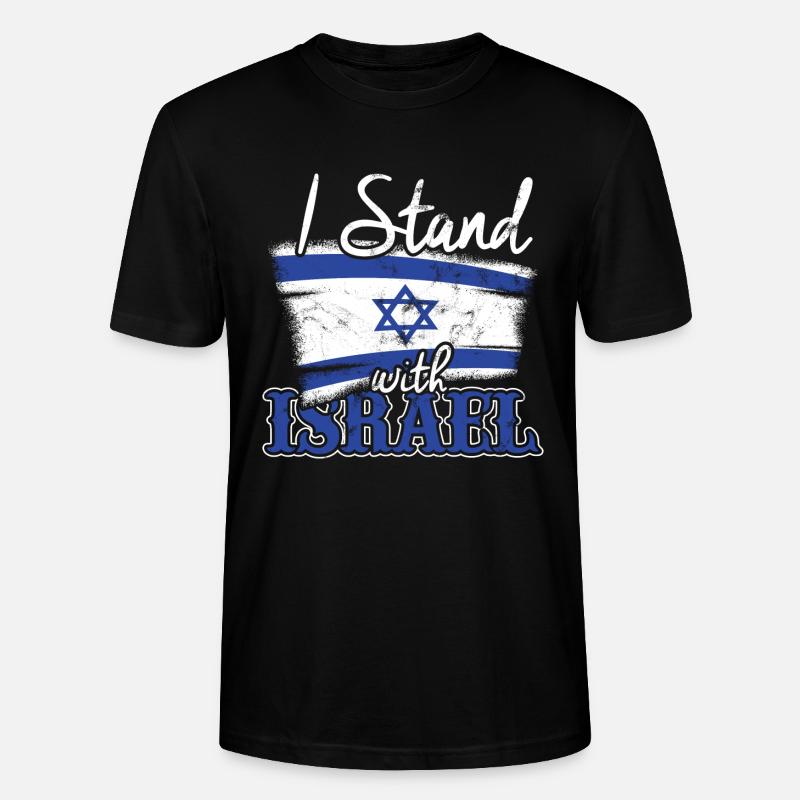 Ich stehe mit Israel! - Stanley/Stella Unisex Bio-T-Shirt CRAFTER - Schwarz