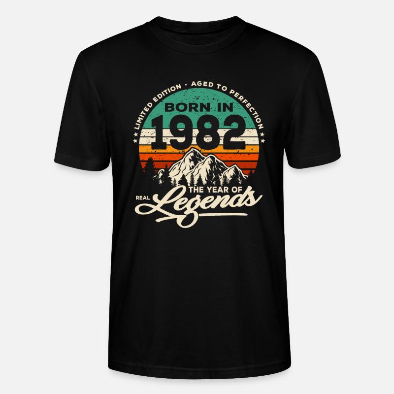 Legenden werden 1982 geboren - Stanley/Stella Unisex Bio-T-Shirt CRAFTER - Schwarz