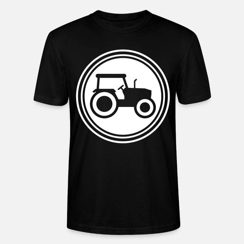 Traktor icon Silhouette - Stanley/Stella Unisex Bio-T-Shirt CRAFTER - Schwarz
