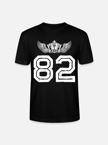 82 Number crown - Stanley/Stella CRAFTER Unisex Organic T-Shirt - black