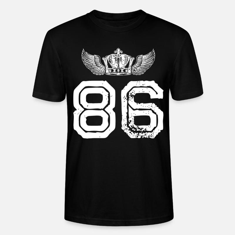 86 Couronne numérique - T-shirt bio CRAFTER Stanley Stella Unisexe - noir
