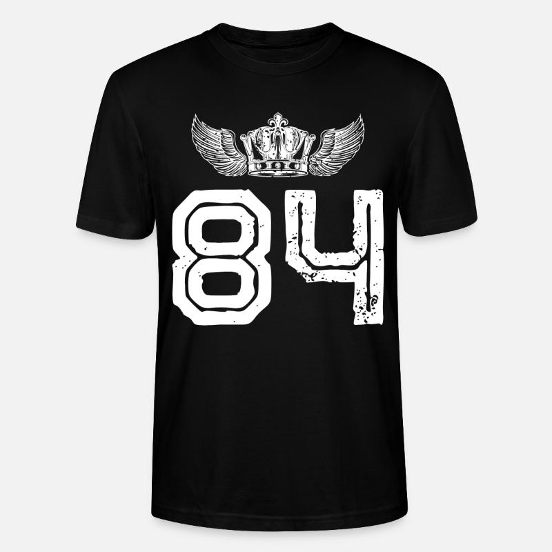 84 Couronne numérique - T-shirt bio CRAFTER Stanley Stella Unisexe - noir