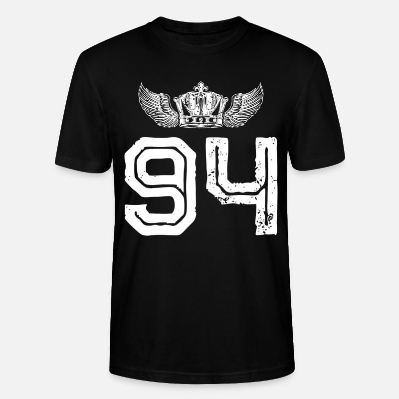 94 Couronne numérique - T-shirt bio CRAFTER Stanley Stella Unisexe - noir